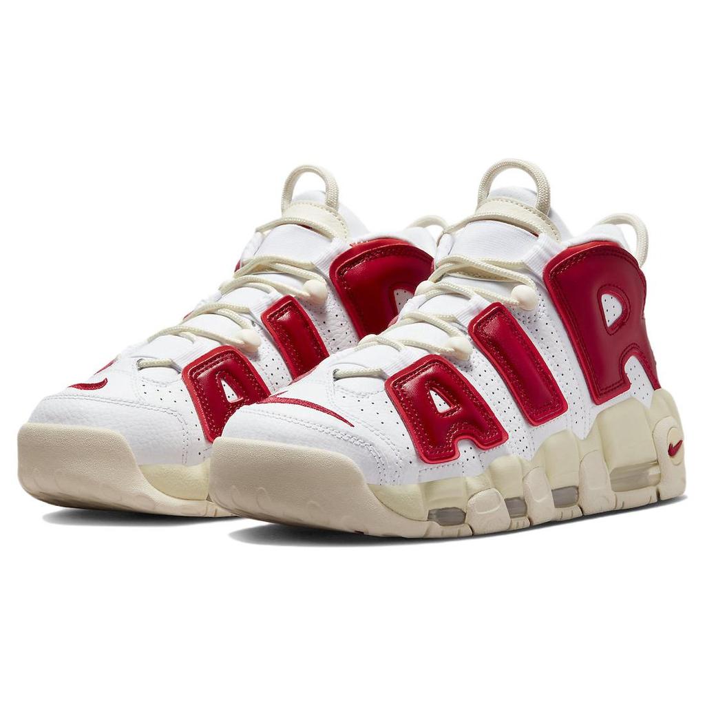 New Nike Air More Uptempo White Red Sail Women's FN3497-100