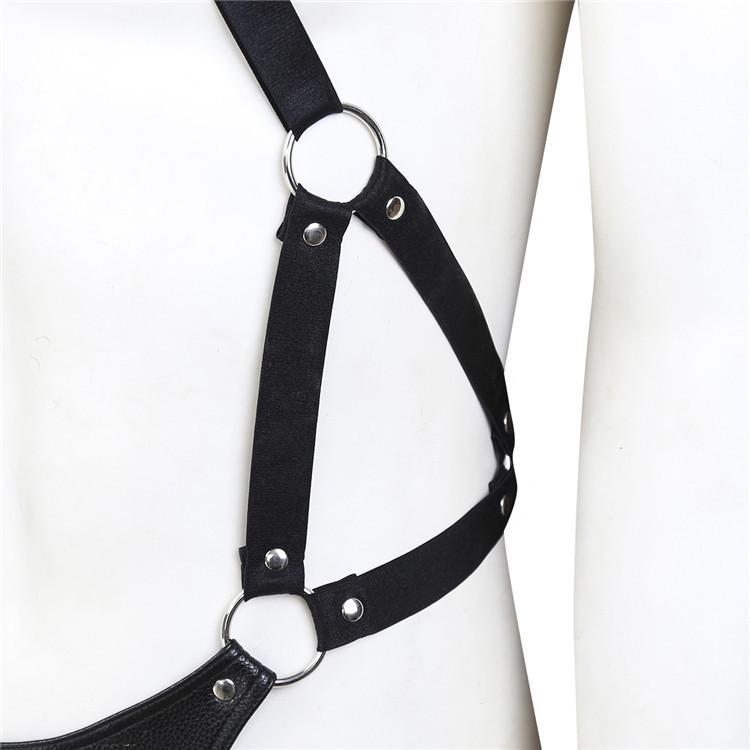 BDSM Bondage Sexy Costume Sex Toys Slave Training Leather Sub Tights Bodysuit Penis Cage Underwear