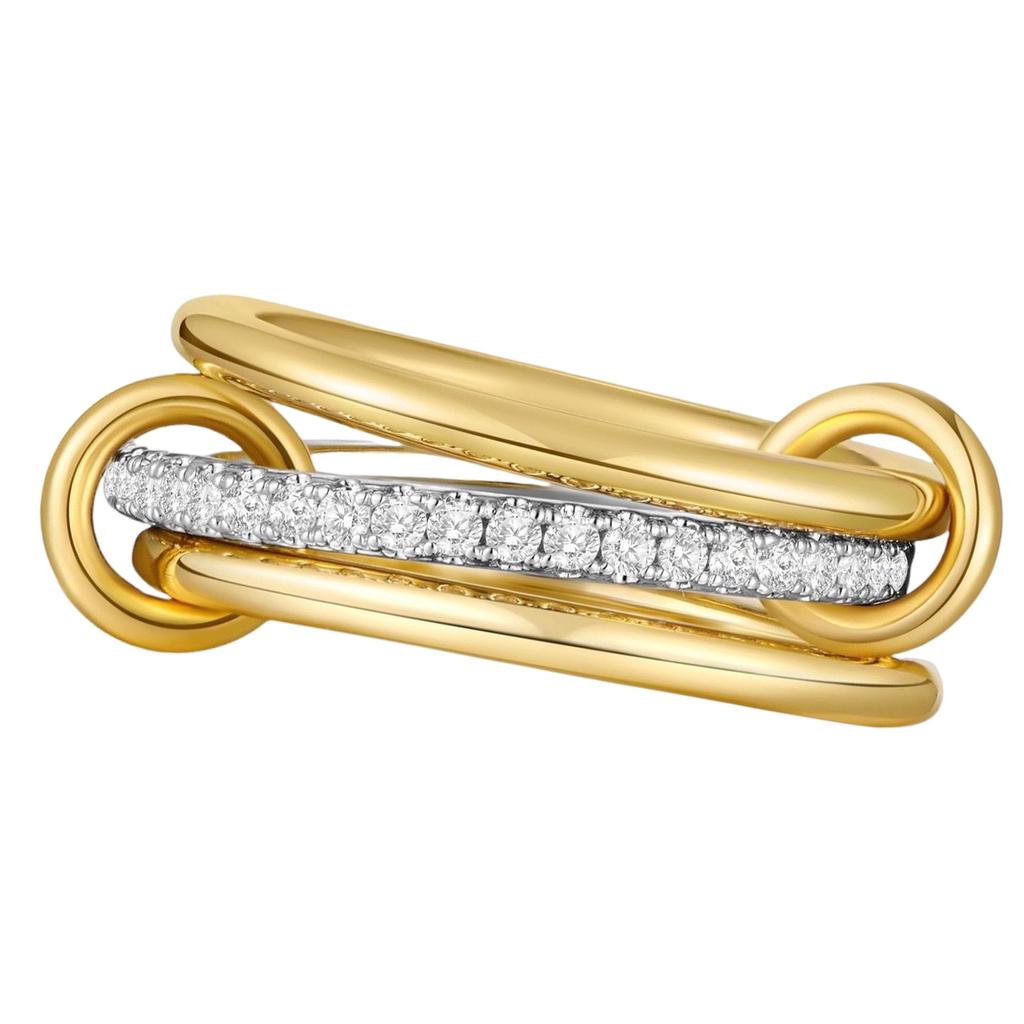 Elegant Cubic Zirconia Stackable Rings Accessory for Women Comfortable Titaniums Steel Jewelry In Silver Gold Tone