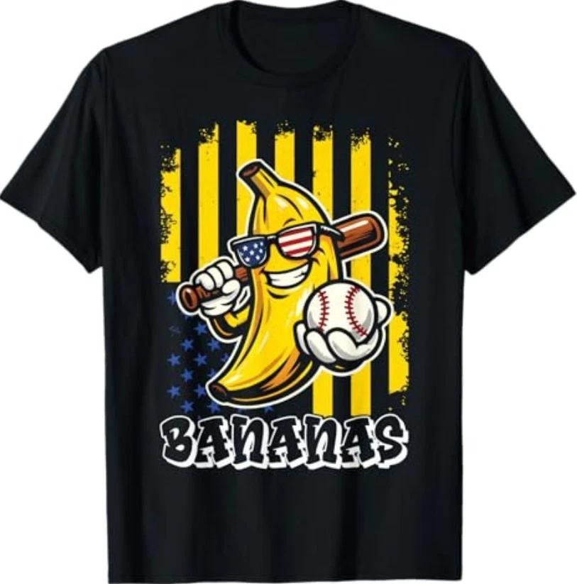 Graphic Banana Proud Name Retro American Flag T-Shirt XXL
