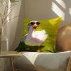 Funny And Cheerful Duck Pattern Pillow Case Double-Sided Plush Sofa Cushion Covers Organic Breathable Invisible Zipper