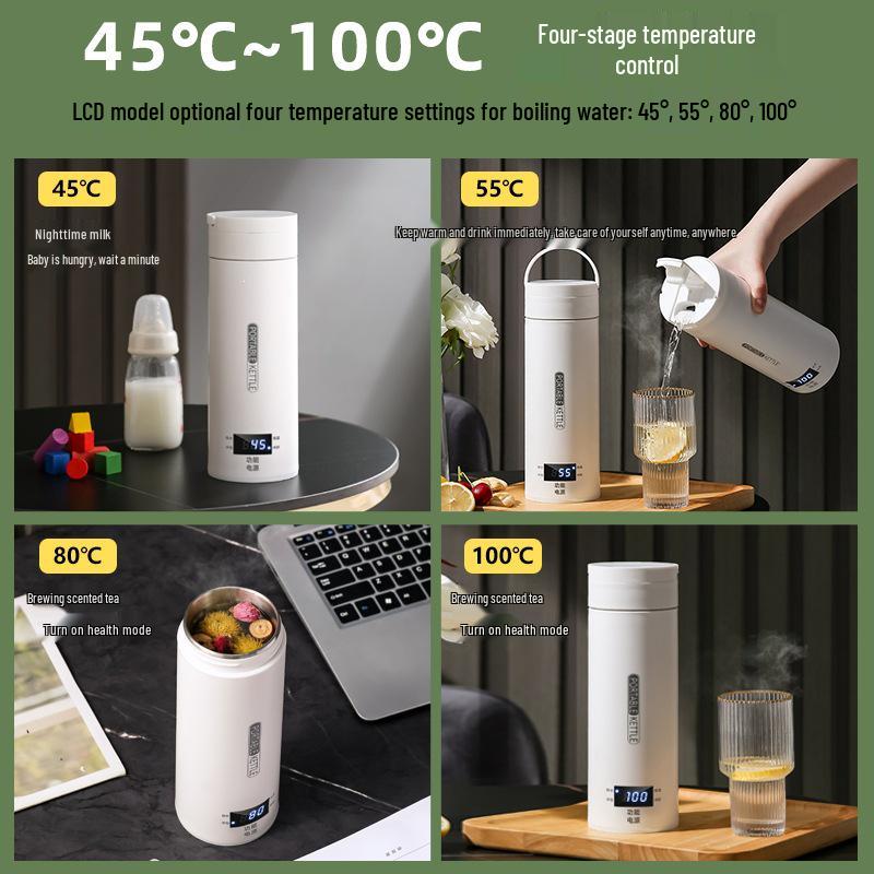 Compact Electric Thermos Kettle for Home, Office, and Travel