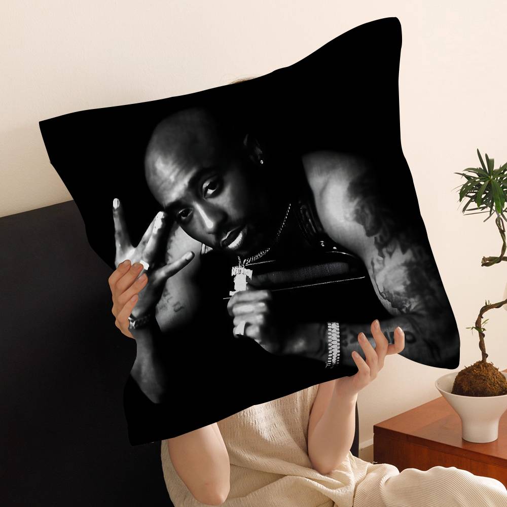 Rapper 2Pac Singer Tupac Cushion Cover Pillow Cover Decor Pillowcase Printed Cushion Case For Couch