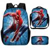 Spider-Man School Bag Lunch Bag Pencil Bag Elementary School Backpack Cartoon Peripheral Backpack Children's Bag Three-piece Set