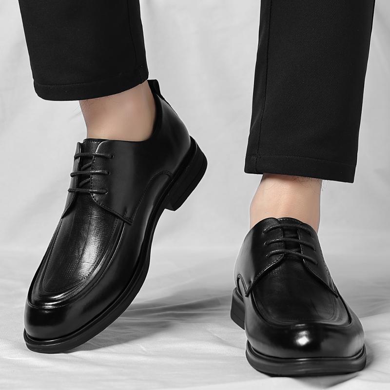 Fashion Luxury Brand Oxfords Shoes Handmade Leather Men Dress Shoes New Breath Wedding Footwear High Quality Lace Up Mens Casual Flats