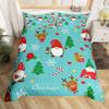 Christmas Gnomes Bedding Set Santa Claus Xmas Comforter Cover Merry Christmas Duvet Cover Set Romantic Candlelight Quilt Cover