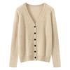 Women's 100% Pure Cashmere V-Neck Cardigan - New Fashion, Casual Knit Sweater Coat