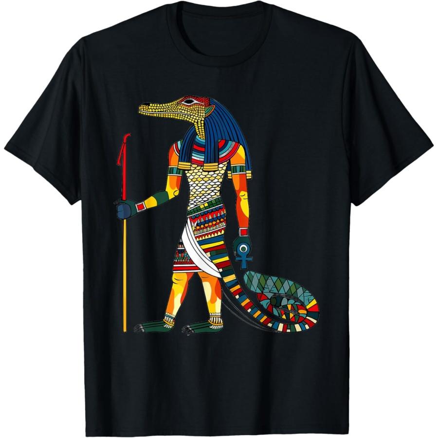 Egyptian Sobek Pop Art Ancient Egyptian Deity T-Shirt S