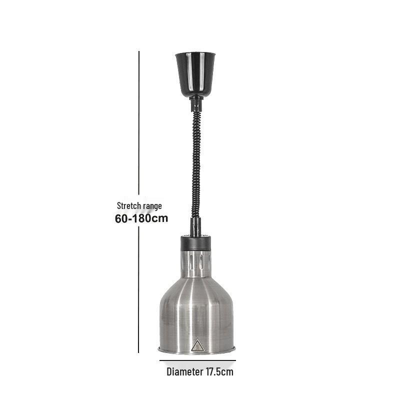 Adjustable Height Retractable Single Head Heat Lamp for Food Warming