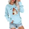 Women's Fashionable, Casual, Comfortable Round-neck, Hooded, Long-sleeved, Halloween-print Warm Sweater