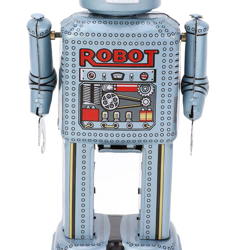 Wind Up Vintage Robot Retro Wind Up Robot Toy Decorative Exquisite Hand Made Iron Clockwork Toy for Cafe Bar Restaurant