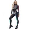 European and American new skeleton 3D digital printing cosplay Halloween jumpsuit women's trendy tights