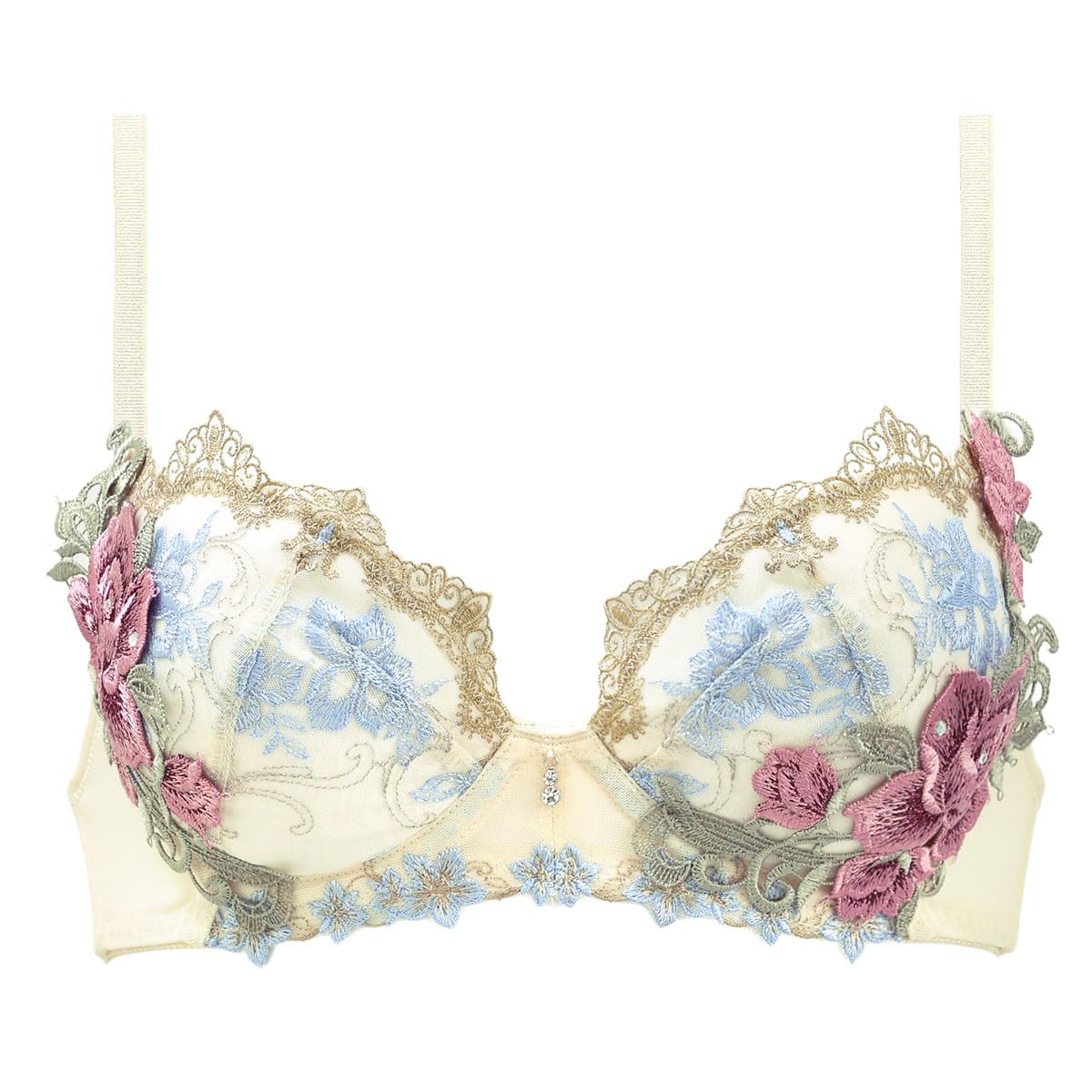 

Himiko 029 Series Plus Underbust Lingerie Bra, Sizes, 80, B, C, D, E, F, (CR-Cream, D65)