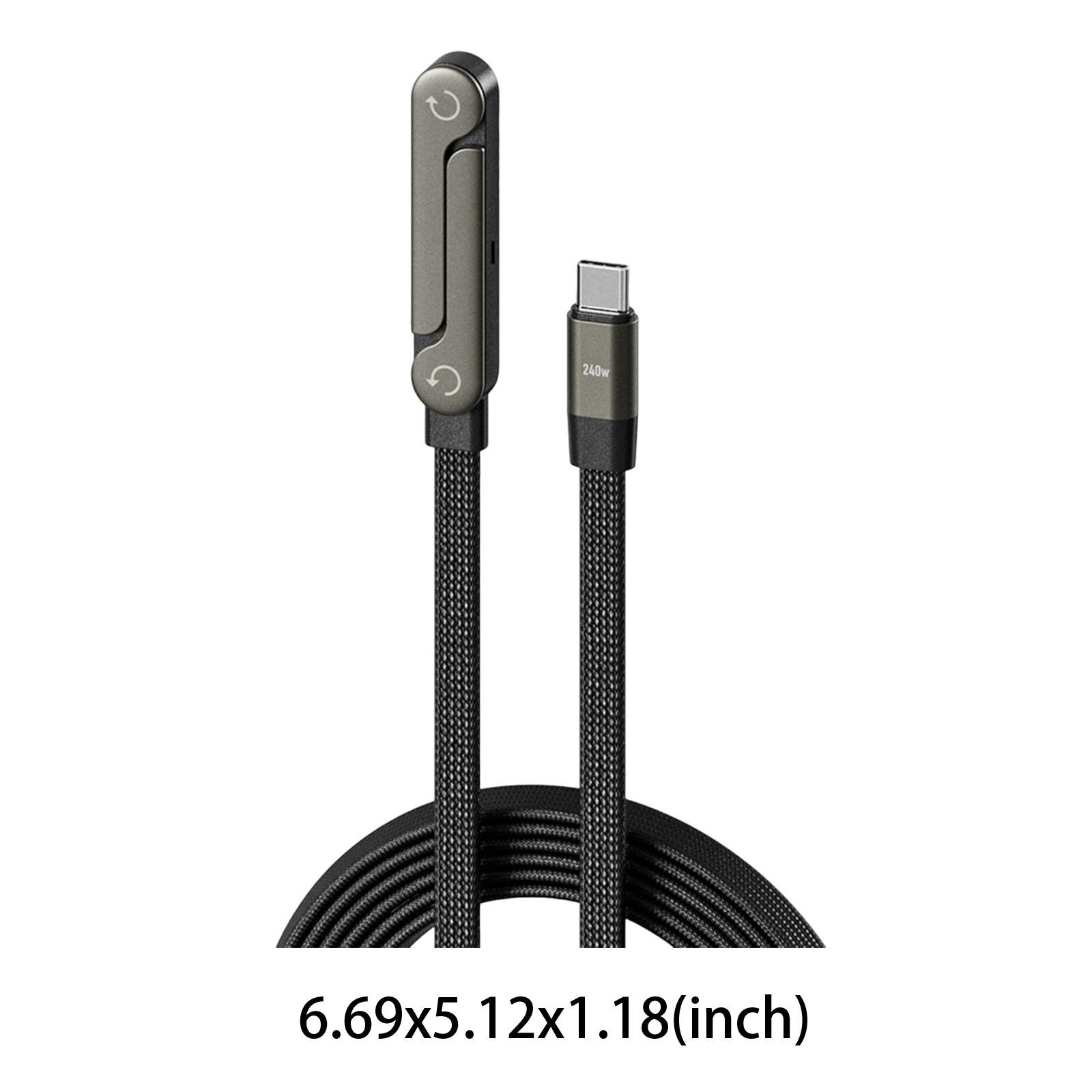 240W/65W Foldable Bracket Data Cable with Built-in Phone Stand Invisible Holder Charger Cable Fast Charging Cord for 17