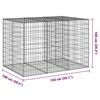 VidaXL Panier gabion avec couvercle 150x100x100 cm fer galvanisé, mur en gabion, mur de soutènement en gabion, clôture en 3295191