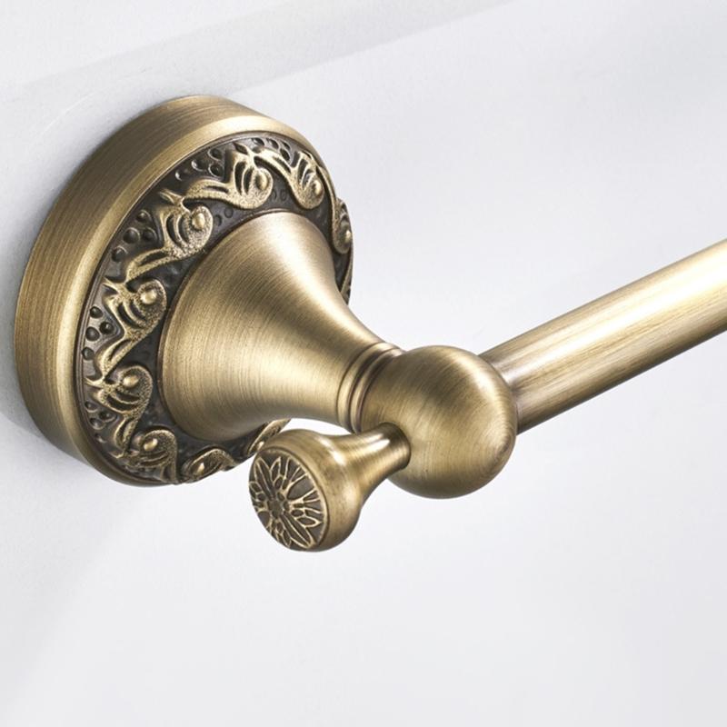 Copper Wall Mounted Tissue Holder Copper Single Towels Rail Rod Toilet Paper Roll Dispenser Bathroom Accessory