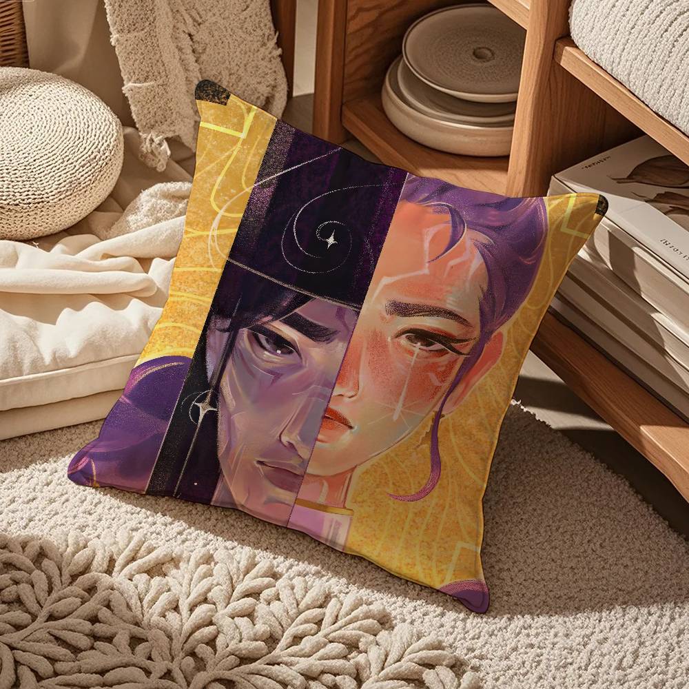 Аниме K-KPoP Demon H-HunTerS Наволочка Комфорт Диван-кровать Шелковистая Элегантная Невидимая молния На заказ Декоративная наволочка 20x20Inch