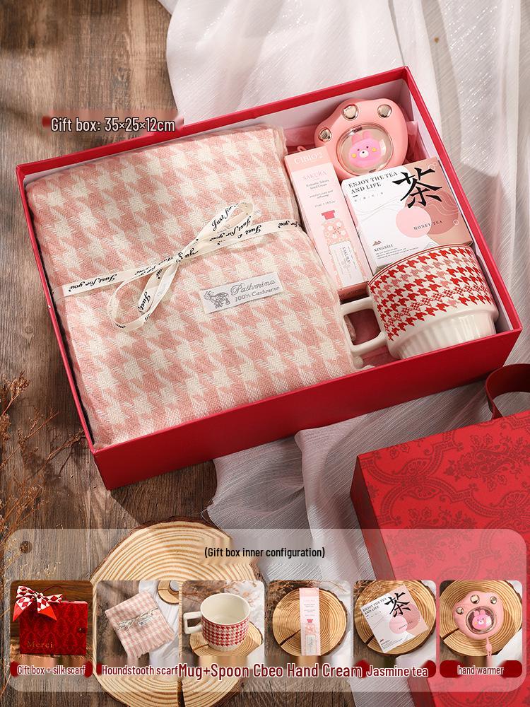 

Креативный подарочный набор шарфов высокого класса для девочек – Идеально подходит для дней рождения, вечеринок и праздничных подарков Box Size: 35*25*12cm