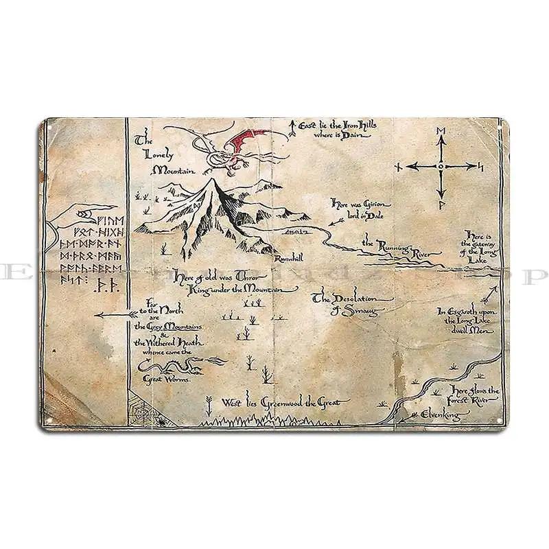 The Road Maps Metal Sign Customized Wall Cave Wall Decor Home PaintingTin Sign Poster 20x30cm(7.8x11.8inch)