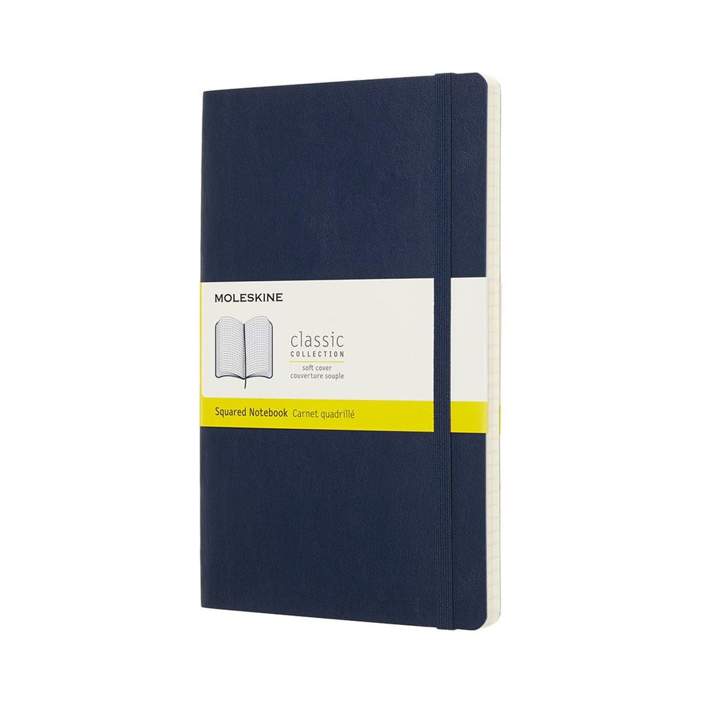 Moleskine Notebook Classic Notebook Soft Cover Grid Large Size wide x 21cm Sapphire Blue QP617B20 (13cm long)