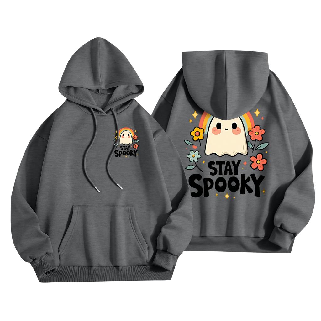 Children's Casual Fashion Halloween Print Long-Sleeved Hooded Sweatshirt