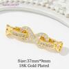 18K Gold Plated Brass Connector Clasps For Jewelry Making,Locks For Jewelry,Fasteners For Bracelets,DIY Jewelry Accessories