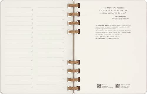 Moleskine undated spiral life planner, hardcover, XL size (20.4cm wide x 25.2cm high), Crushed Grape, DHUNDSPD2312MWH4