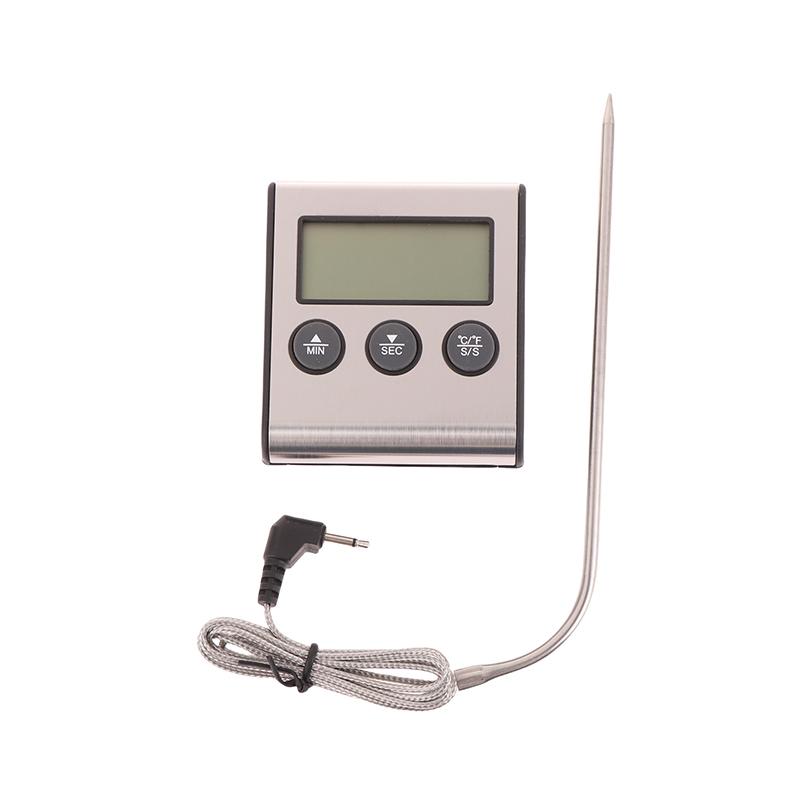 

Кухонный цифровой термометр для приготовления пищи, температура мяса и продуктов для духовки, барбекю, гриля, функция таймера с щупом, измеритель тепла для приготовления пищи