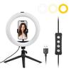 10 Inch LED Ring Light Video Conference Lighting 3 Lighting Modes 11 Levels Adjustable Brightness USB Powered with