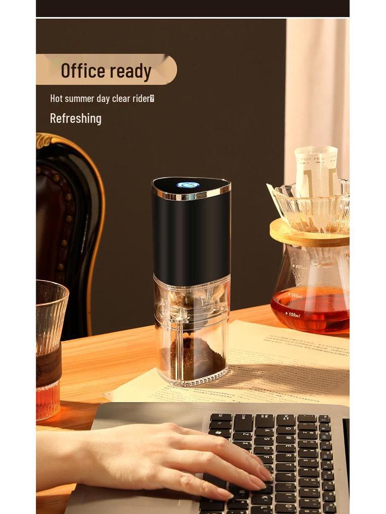 Portable Hand-Crank Electric Espresso Grinder – Compact Household Coffee Maker