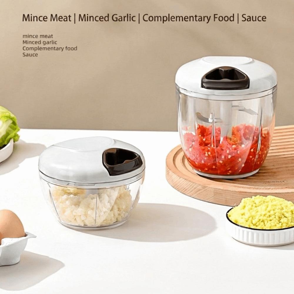 500ML/900ML Manual Rope Grinder Easy Clean Multi-Purpose Garlic Chopper Durable Portable Vegetable Onion Cutter Garlic Chop