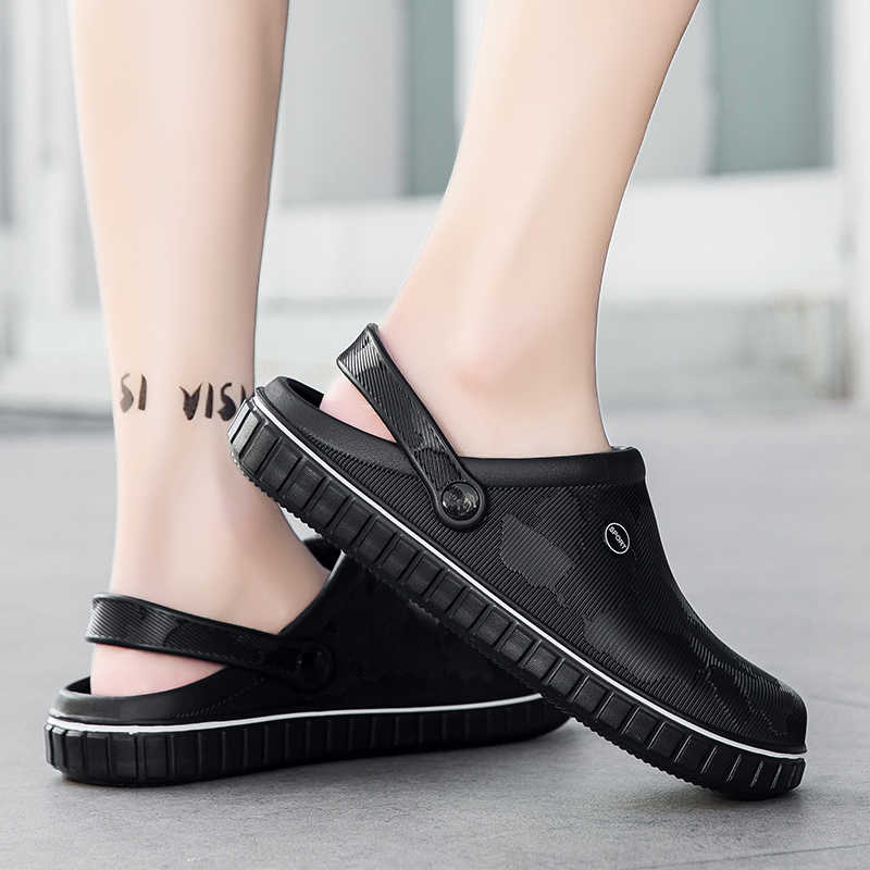 Fashion Perforated Flat-heeled Summer Flip Flops Slippers Men's Summer Sports Sandals Shoes Basketball Sneakers Of Famous Brands