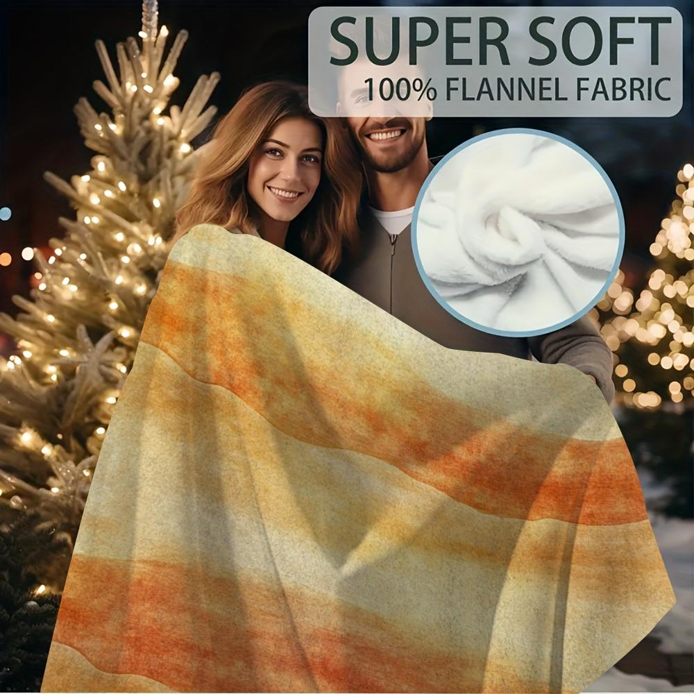 Extra Large 60x80 Inch Luxury Blanket - Seamless Watercolor Gradient Print, Super Soft Cozy Throw for Sofa & Camping, Machine