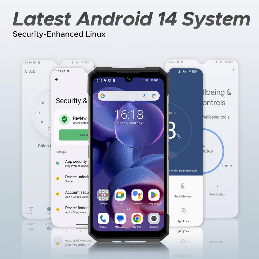 DOOGEE S200 Rugged Smartphone 5G, 32GB+256GB/2TB, 10100mAh/33W, 1.32" AMOLED Rear Display, 6.72” FHD+/120Hz, 100MP+20MP