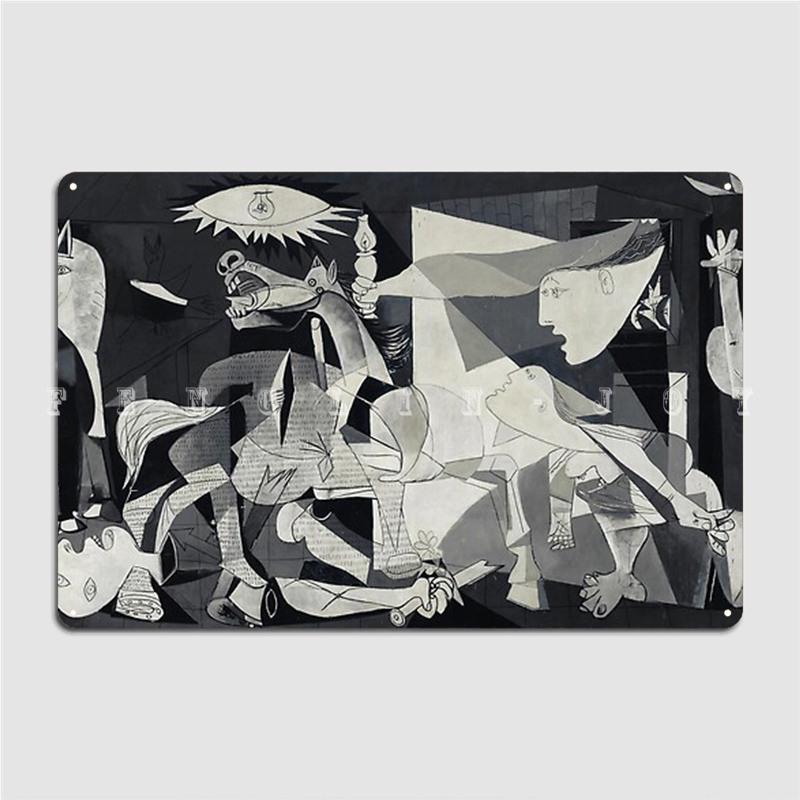 Picasso Guernica Poster Metal Plaque Cinema Living Room Cinema Customize Garage Decoration Tin Sign Poster 20x30cm
