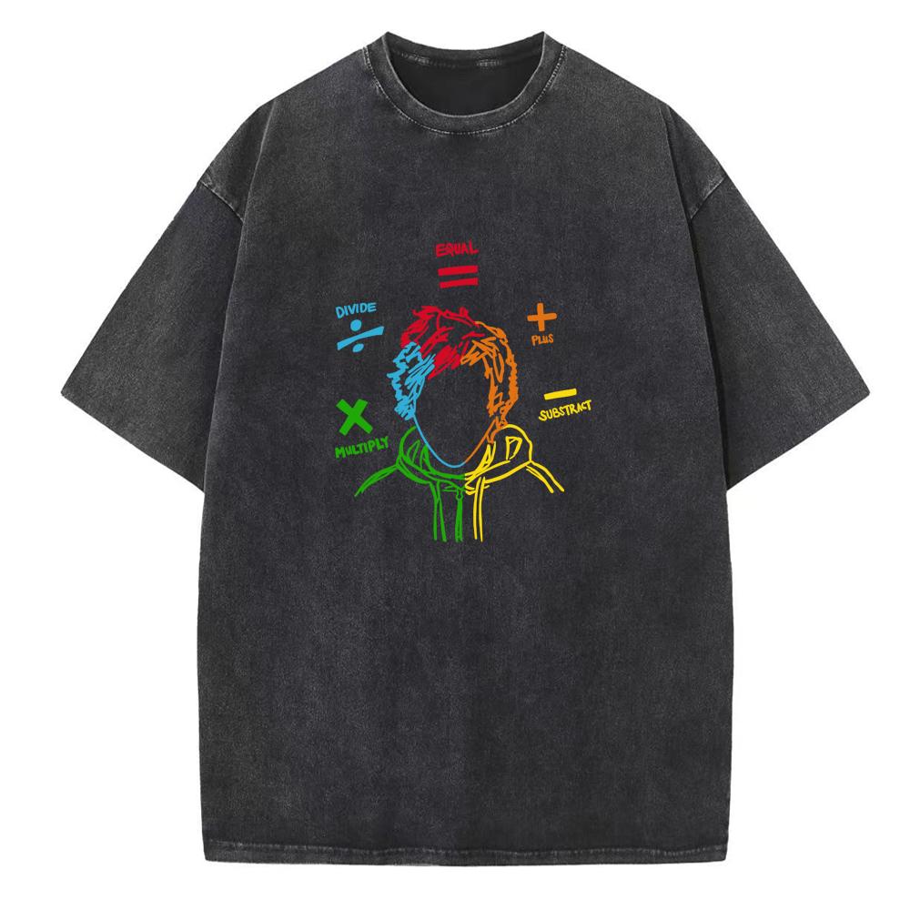 Ed Sheeran Mathematics Cotton Short Sleeve Oversized Harajuku Summer Unisex Music Fans Gift Shirts Vintag O-Neck