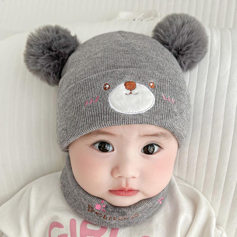 

Adorable Unisex Knit Beanie For 1-year-old Perfect For Autumn And Winter Seasons сірий колір