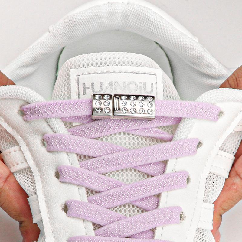 Nuovi Laccetti Magnetici a Chiusura a Diamante senza lacci Bambini Adulti Laccetti Elastici Scarpe da Ginnastica 8mm Scarpe Basse Senza Laccio Accessori per Scarpe