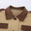 Womens VintageWomensVintage Contrast Color Lapel Long Trench Coat 2026 Old Money Style Khaki