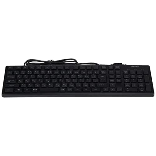 BUFFALO USB connection wired stylish keyboard black BSKBU15BK