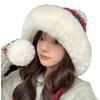 Women's Autumn and Winter Wool Knitted Hat Plush Thickened Warm Windproof Hat Northeast Cold Ear Protection Hat