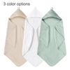2 Pack 35*35inch Baby Bath Hooded Towels 100% Muslin Cotton Newborn Baby Bath Towel with Hood for Babies Infant Toddler and Kids