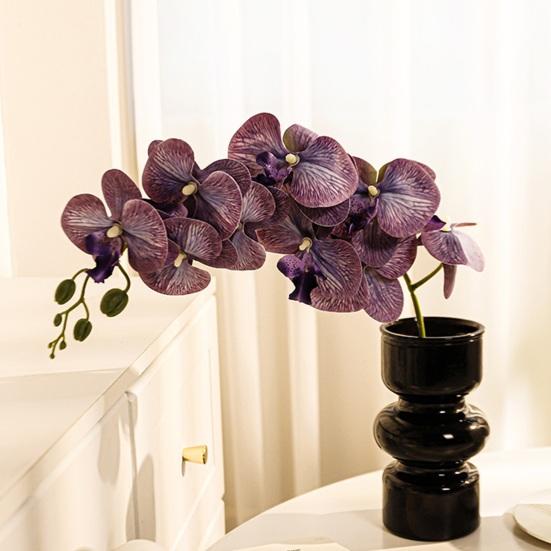 Konstgjorda Phalaenopsis-blommor 10-huvudiga stjälkar 3D-utskrift Realistiska konstgjorda orkidéer för vardagsrum, bröllopsfest, bordsdekoration