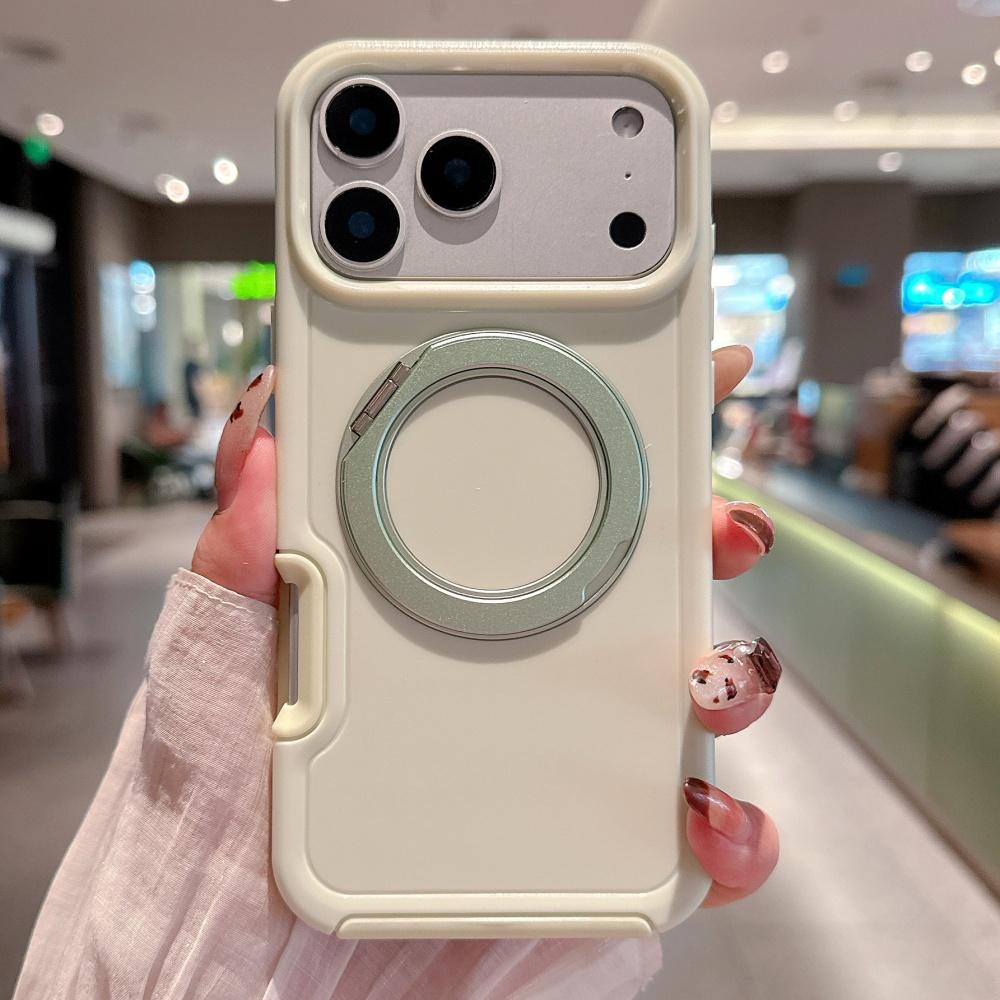 

Heavy Duty Mecha Sturdy Fold Rotating Magnetic Stand Case For iPhone 16 17 Pro Max 13 14 15 Plus Shockproof For Magsafe Cover iPhone17 Pro Max