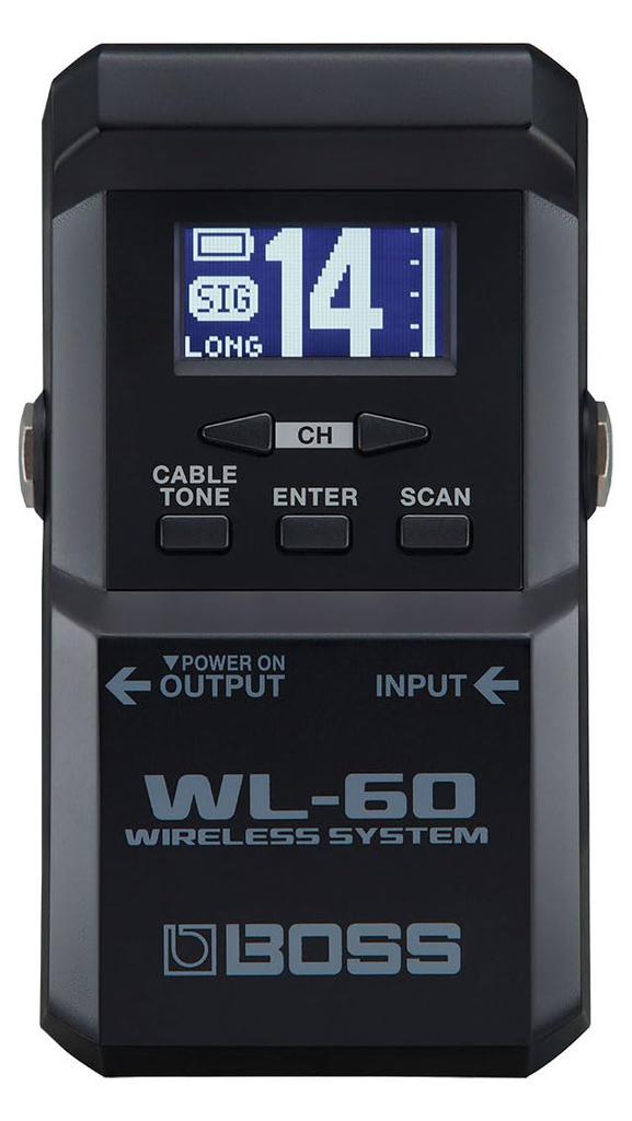 BOSS Guitar Wireless System with Large LCD Display and Design for Stable Signal Transmission WL-60 Pedal-Type