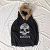 Amerikansk Retro Dødningehode Bokstavtrykk Lange Ermer Myk Hettegenser Høst Vinter Hettegenser Pullover Y2k Topp