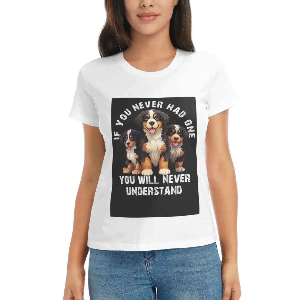 

Women TShirt Bernese Mountain Dog Summer Short Sleeve Tees Round Neck Cotton T Shirts Clothes Tops Streetwear S