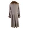 FOXEY [Good Condition] 33584-ACFE15KN Cashmerex Nylon Sable Fur Collar Leather Walnut Buttons Coat 40 greigeUsed