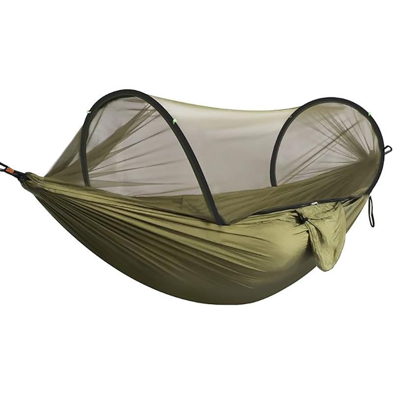 2-In-1 Camping Hammock with Mosquito Net Automatic All Season Suitable Portable Outdoor Hanging Bed for Camping Travel