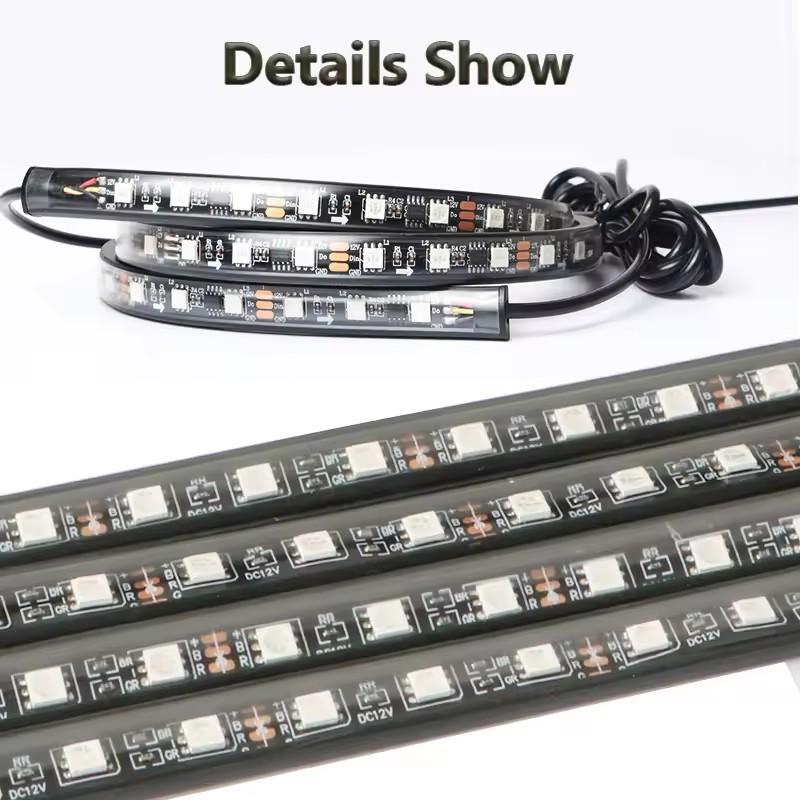 RGB Exterior Car LED Strip APP Remote Control LED Strip Under Car Tube Underglow Underbody System Neon Light
